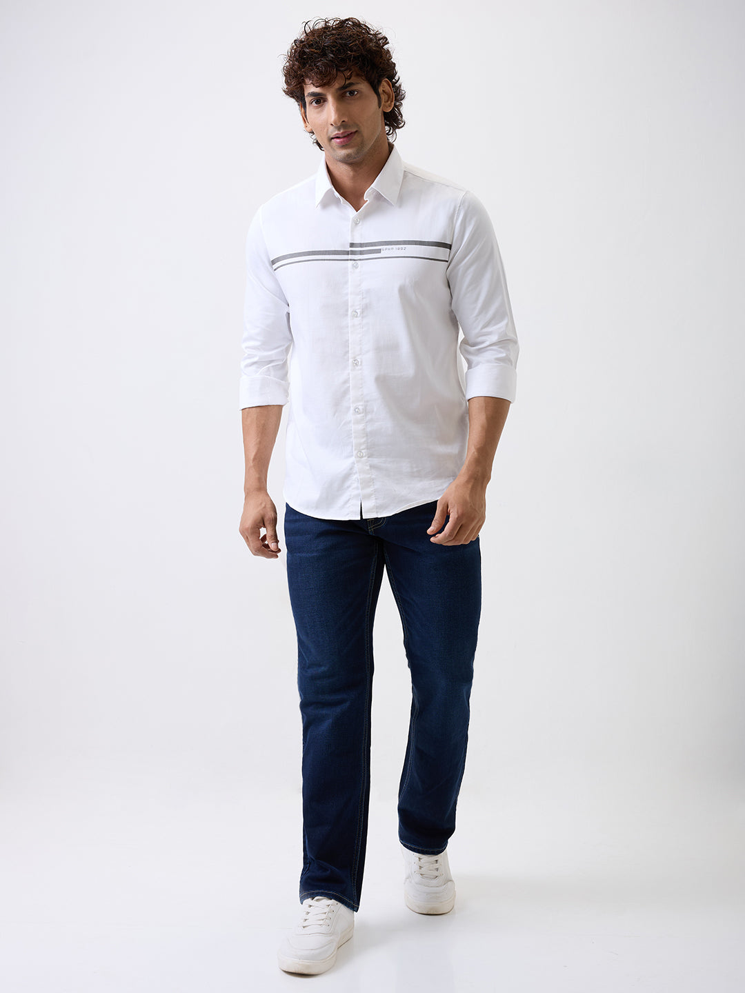 Spykar Blue Mid Rise Comfort Fit Casual Jeans For Men