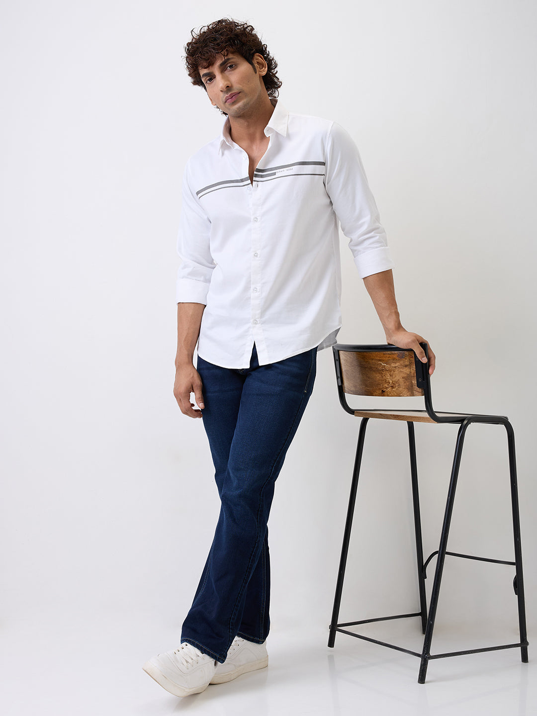 Spykar Blue Mid Rise Comfort Fit Casual Jeans For Men