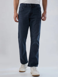 Men Jeans Comfort Fit Dark Grey Mid Rise