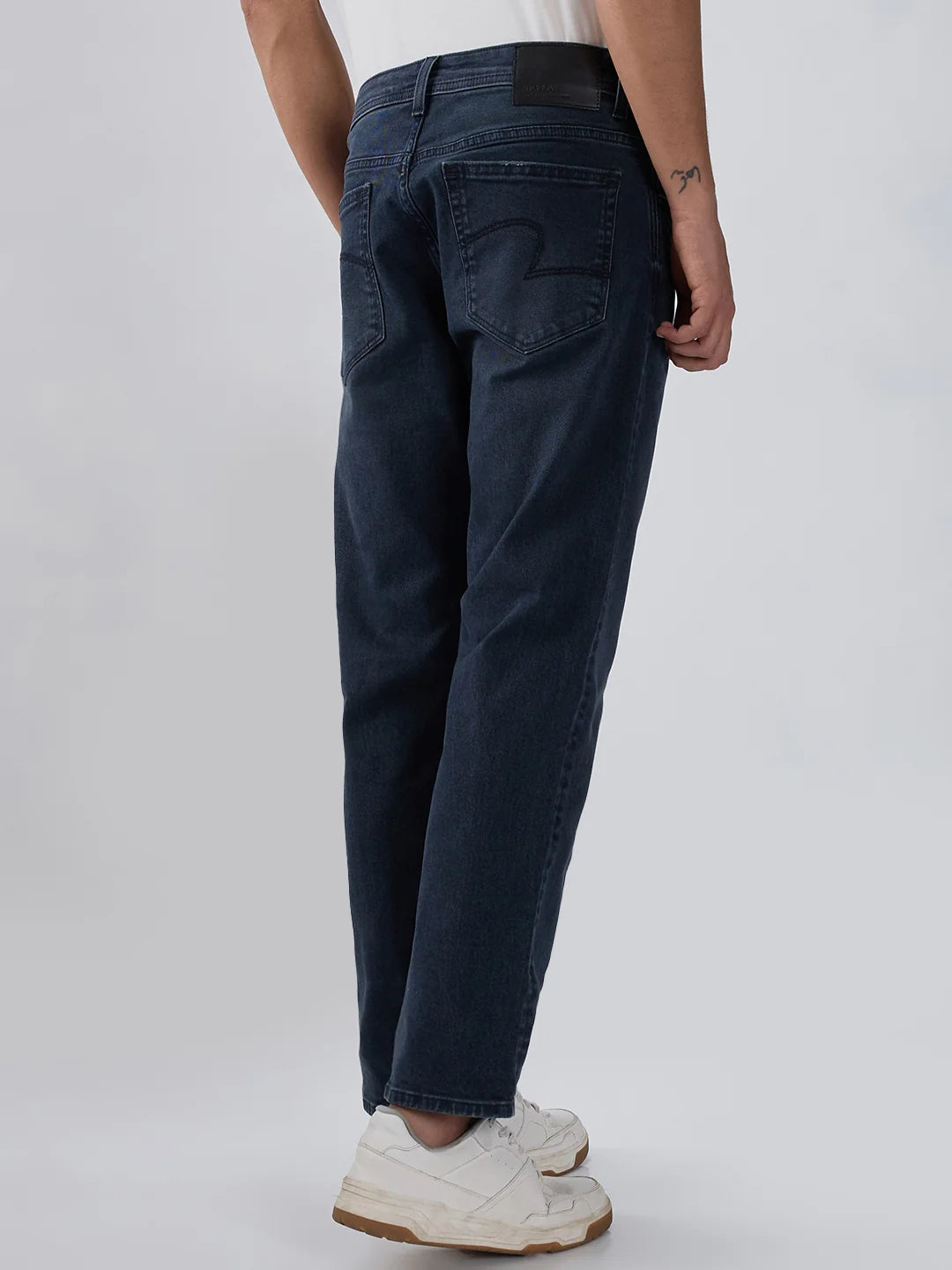 Men Jeans Comfort Fit Dark Grey Mid Rise