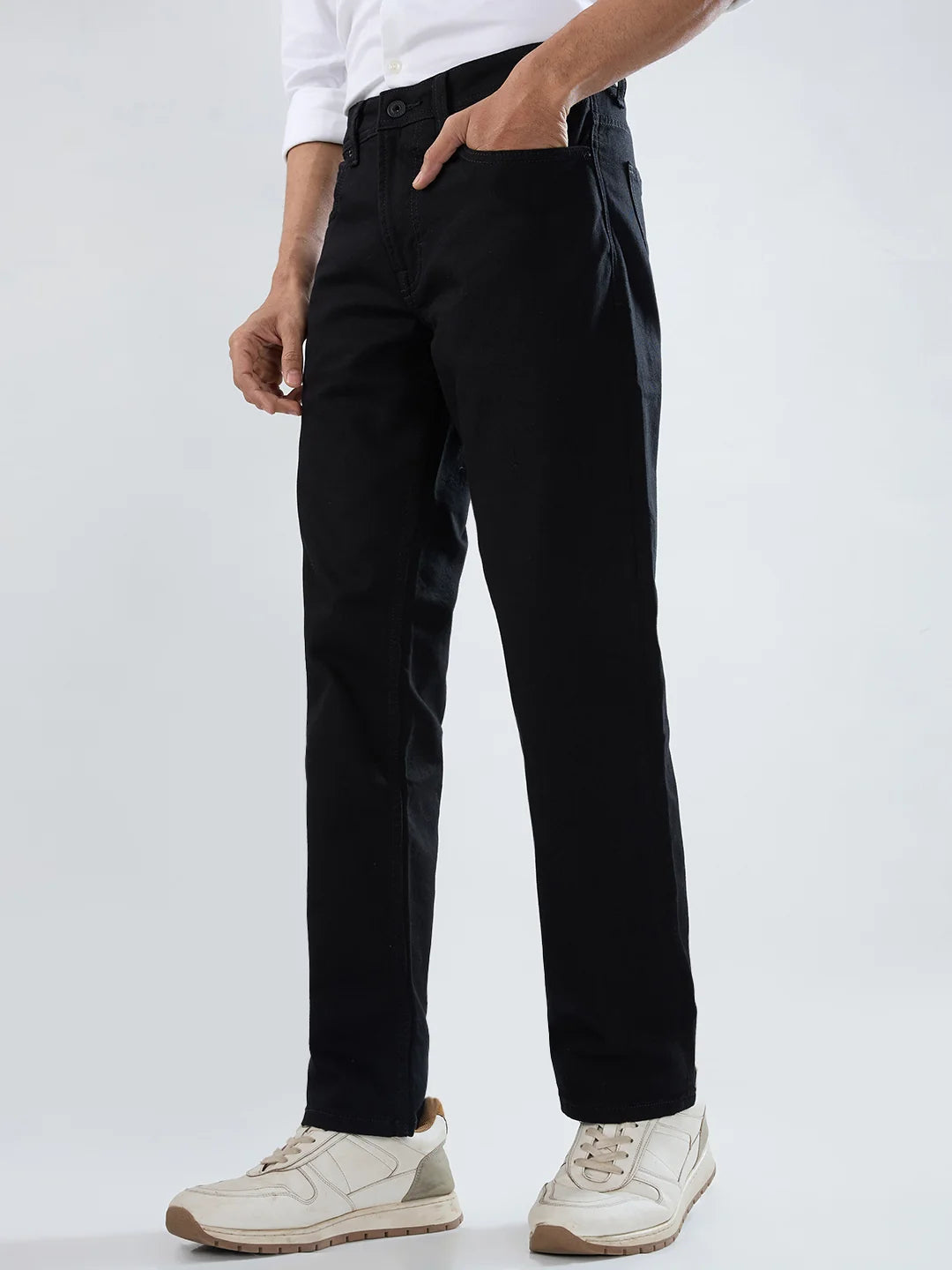 Men Chico Jeans Relaxed Fit Black Mid Rise