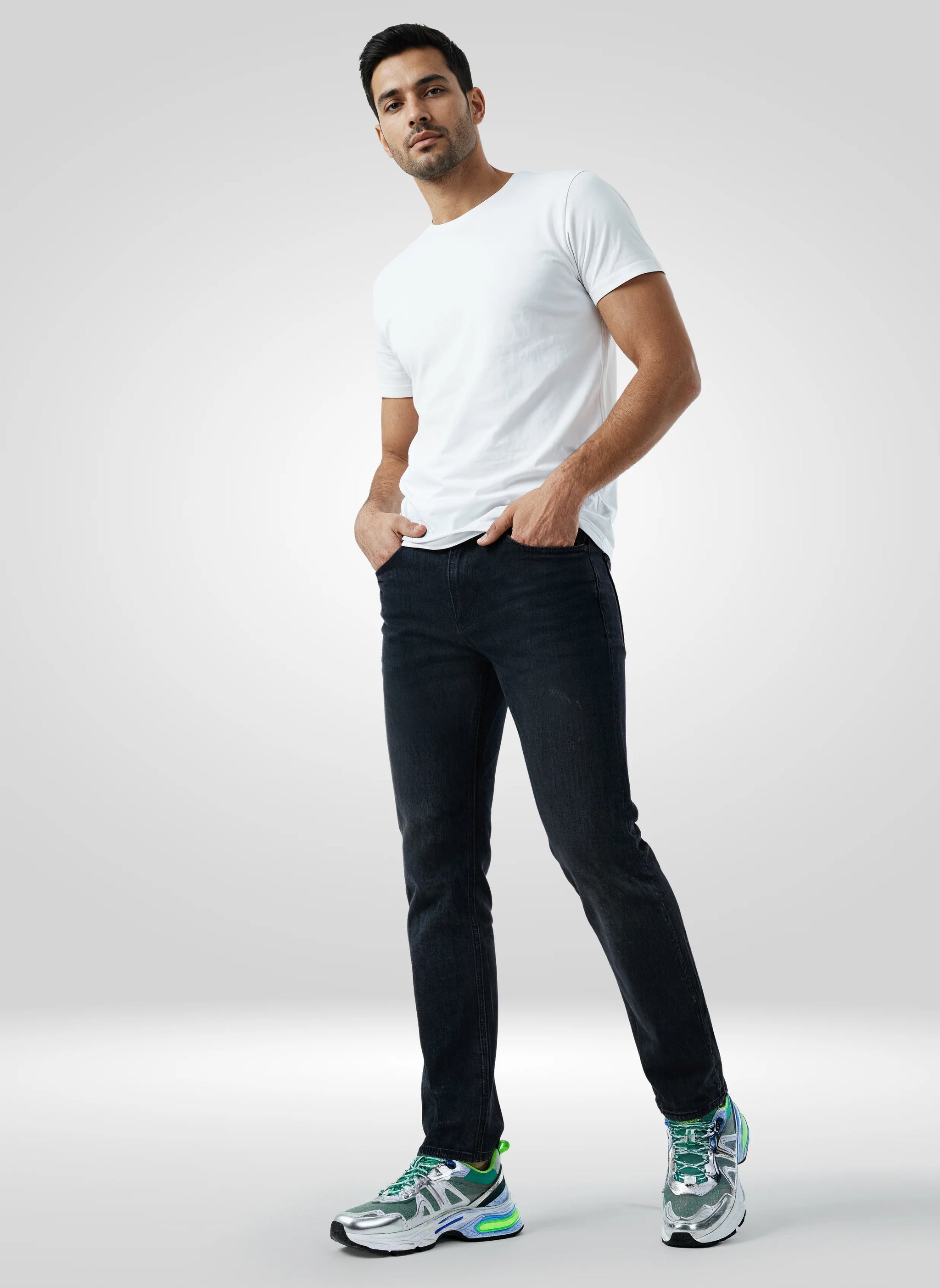 Men Chico Jeans Relaxed Fit Black Mid Rise