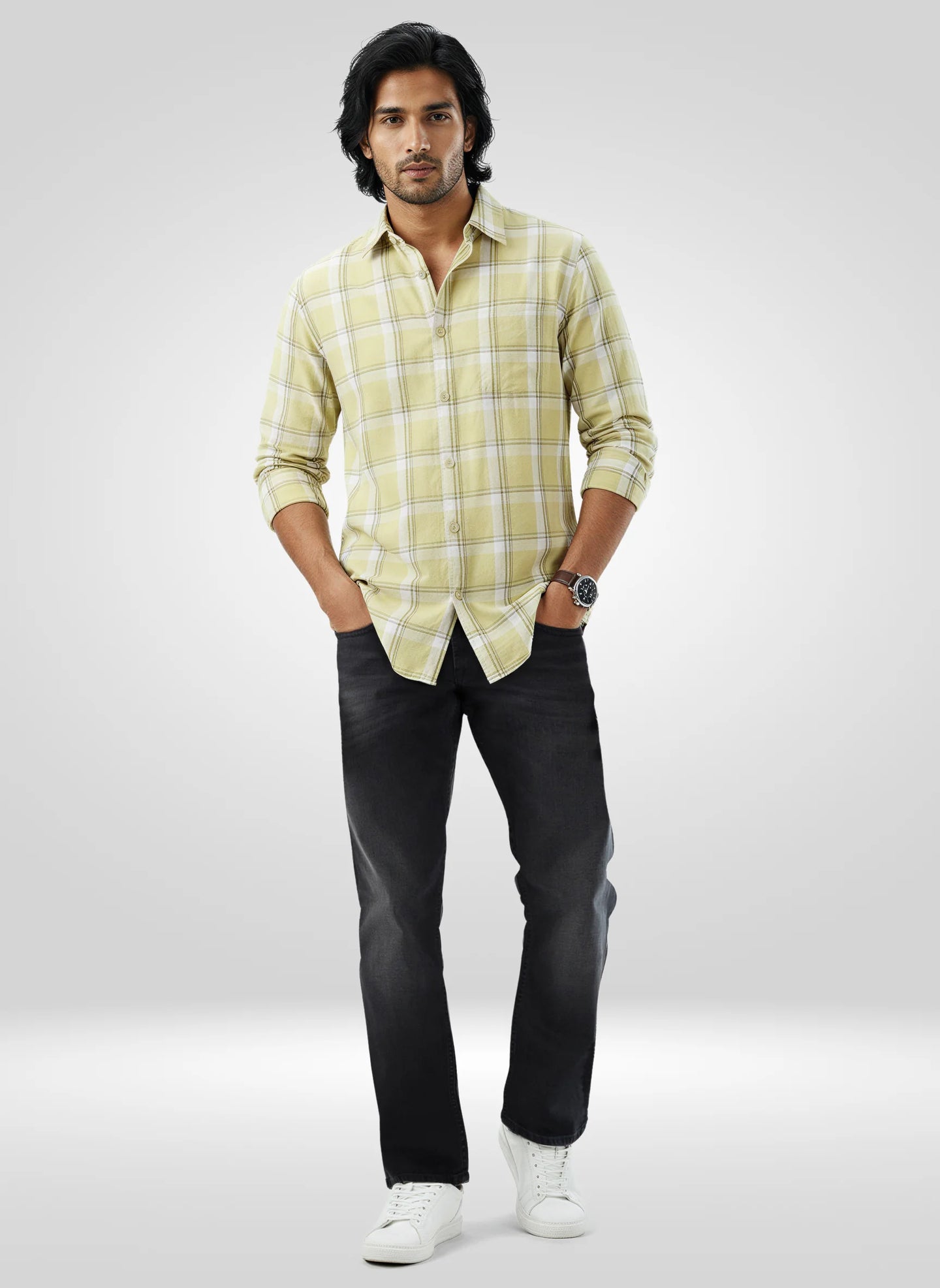 Men Jeans Comfort Fit Black Mid Rise