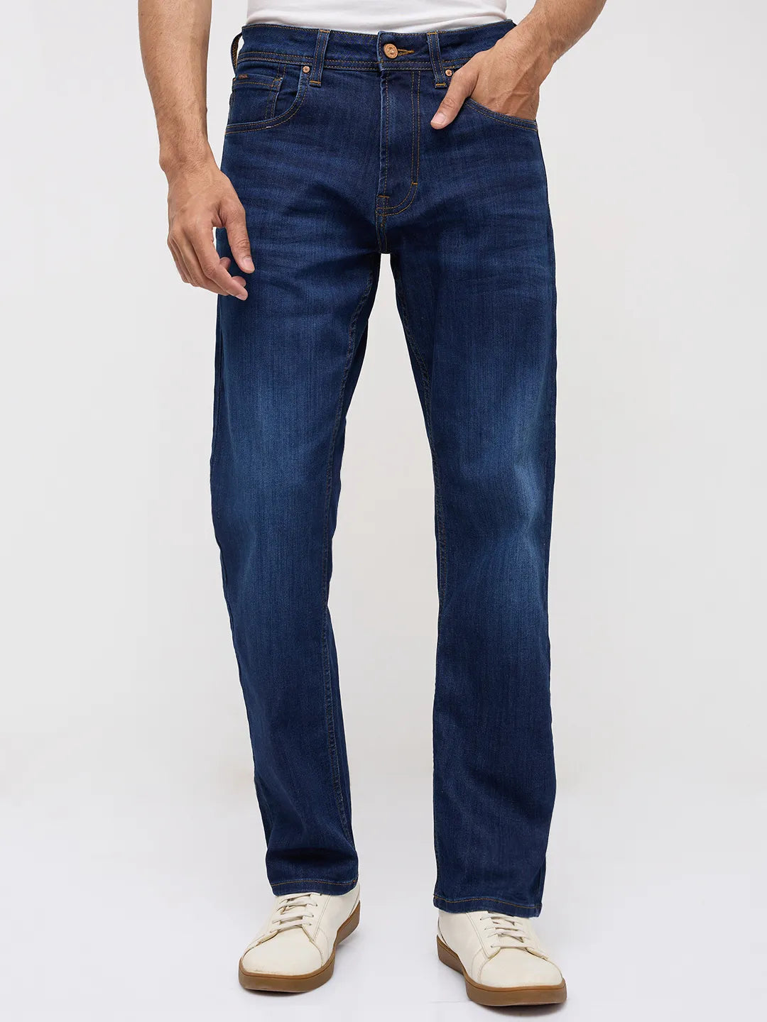 Men Chico Jeans Relaxed Fit Dark Blue Mid Rise