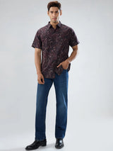 Men Jeans Comfort Fit Dark Blue Mid Rise