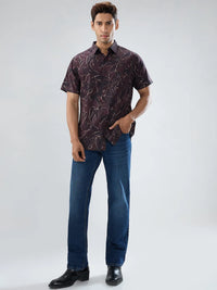 Men Jeans Comfort Fit Dark Blue Mid Rise