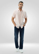 Men Jeans Comfort Fit Dark Blue Mid Rise