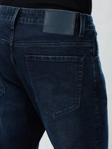 Men Jeans Comfort Fit Dark Blue Mid Rise