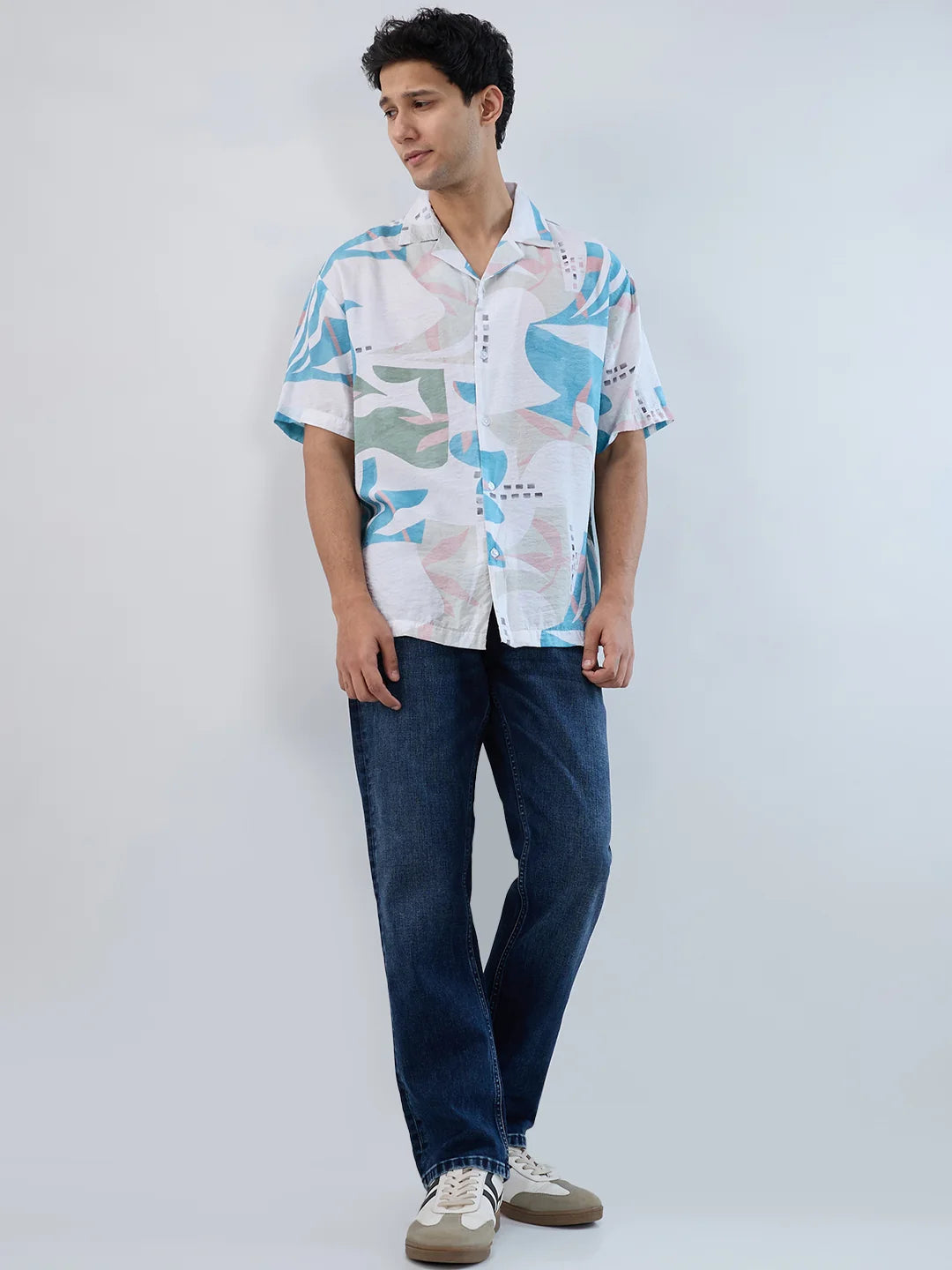 Men Jeans Comfort Fit Dark Blue Mid Rise