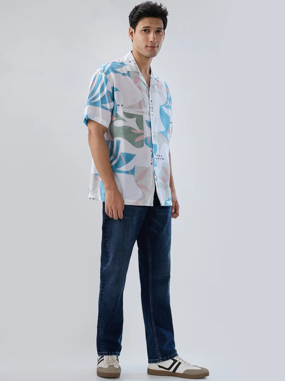 Men Jeans Comfort Fit Dark Blue Mid Rise