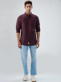 Men Jeans Comfort Fit Ice Blue Mid Rise