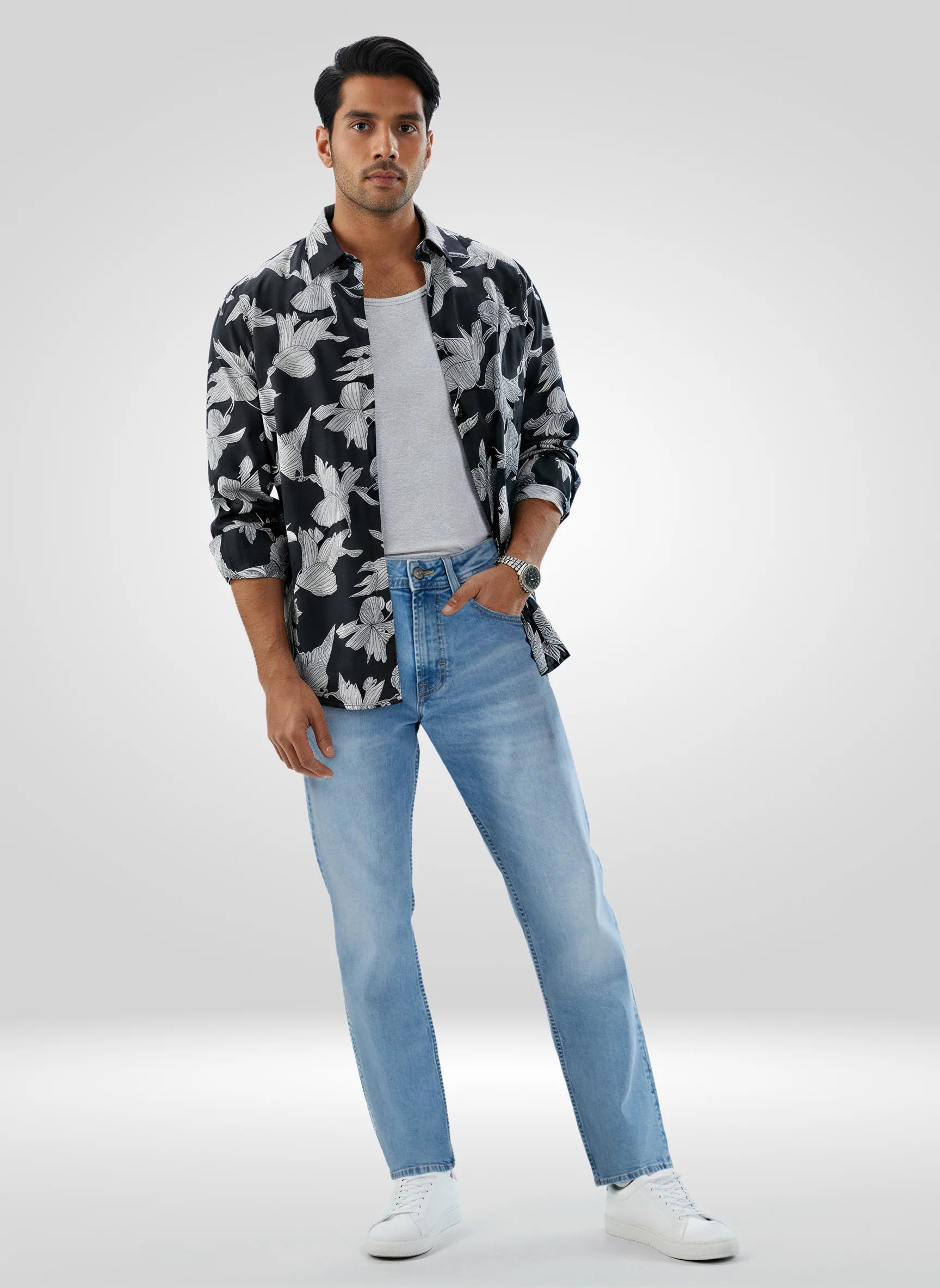 Men Chico Jeans Relaxed Fit Light Blue Mid Rise