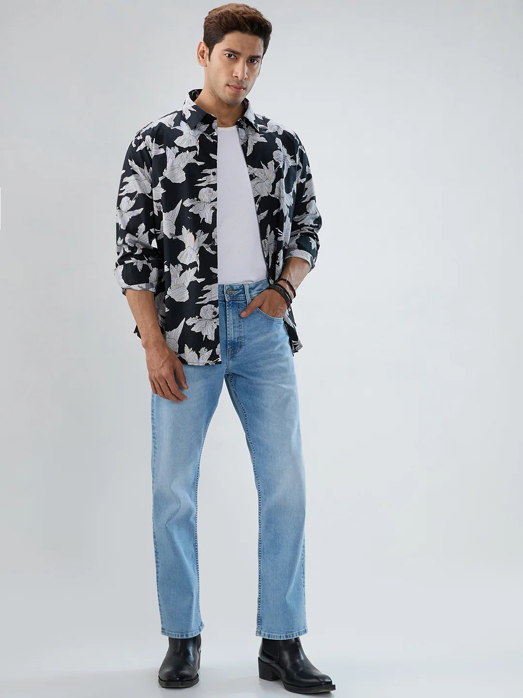 Men Chico Jeans Relaxed Fit Light Blue Mid Rise