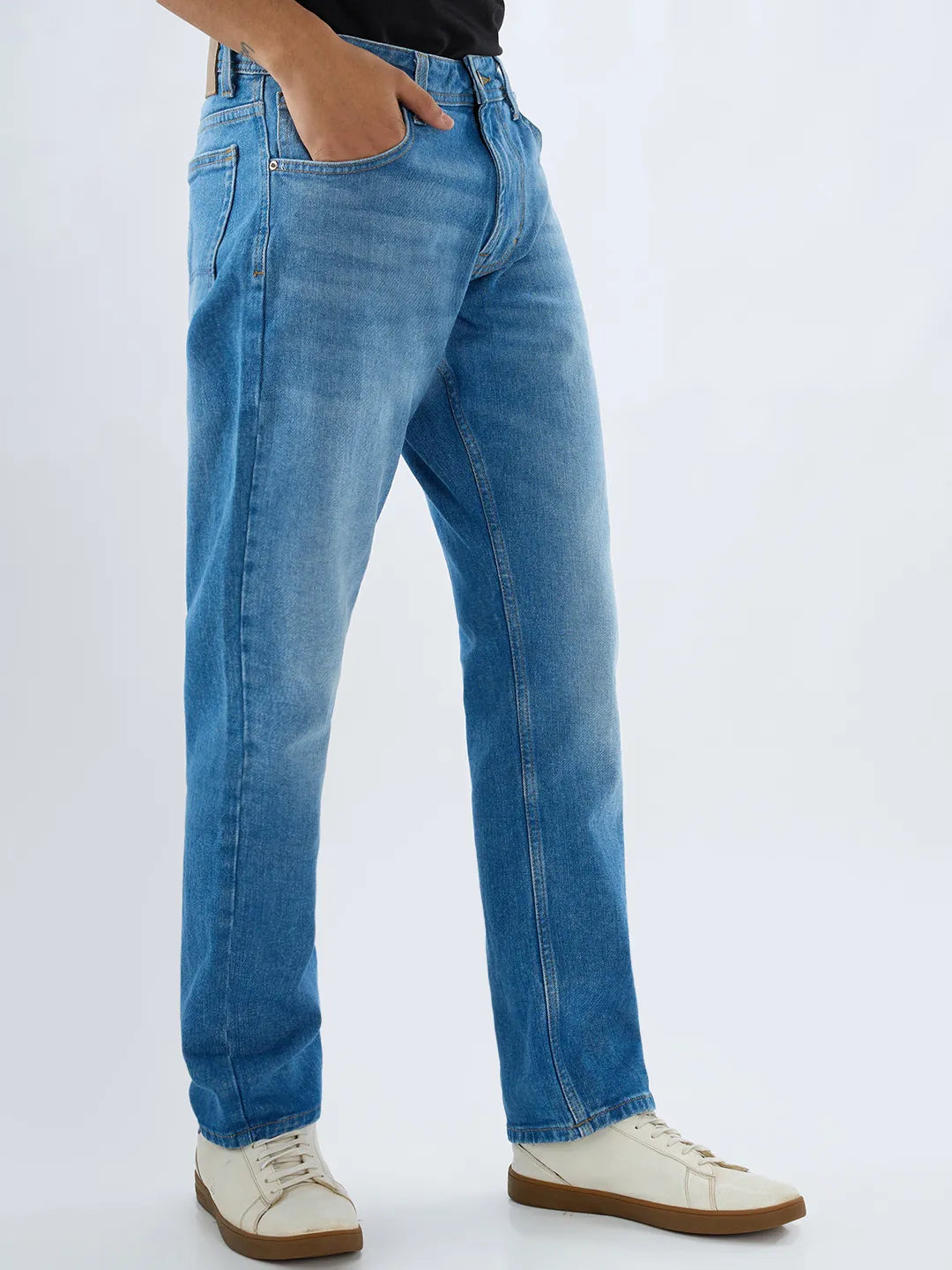 Men Chico Jeans Relaxed Fit Light Blue Mid Rise