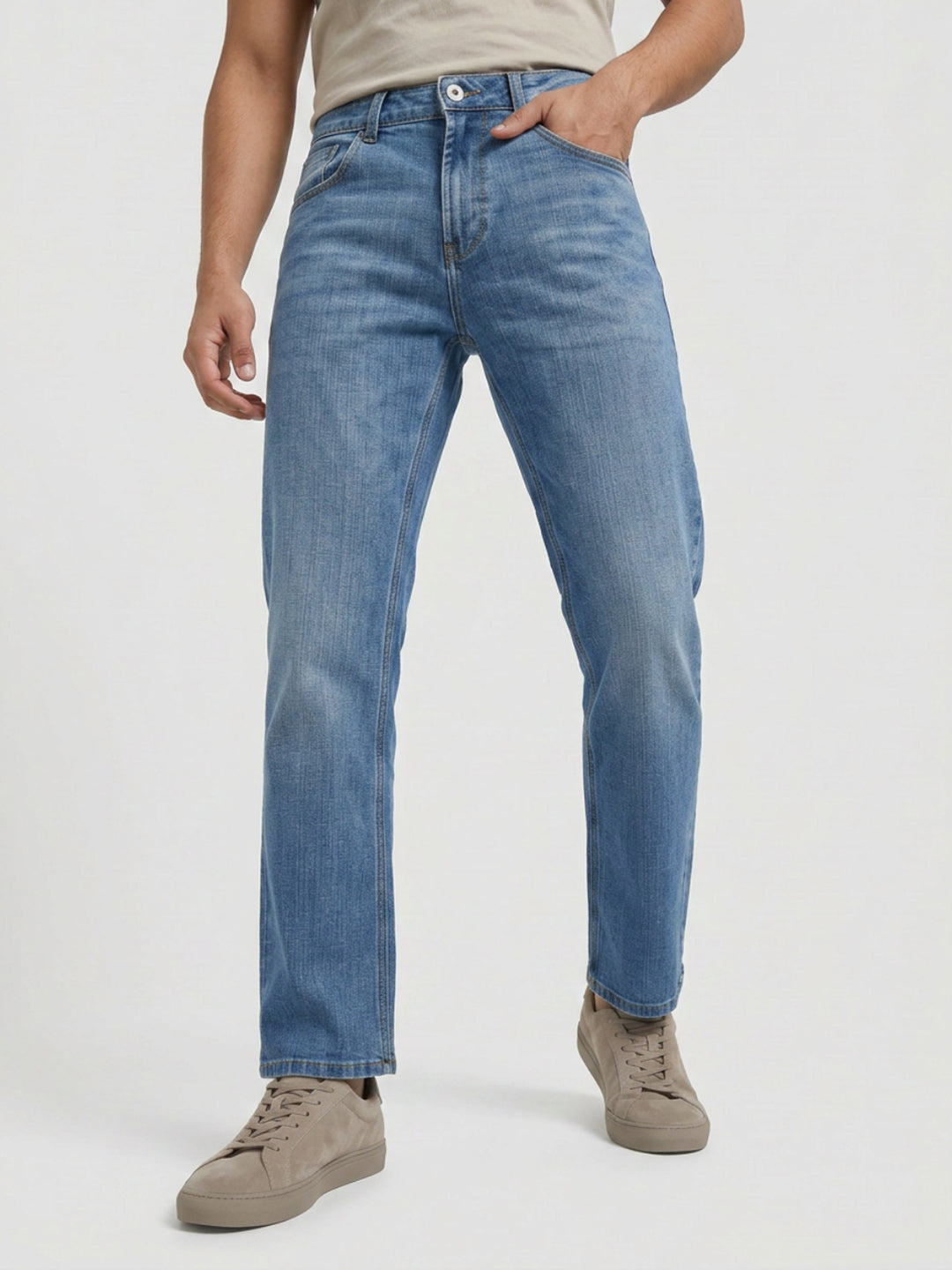 Men Chico Jeans Relaxed Fit Light Blue Mid Rise