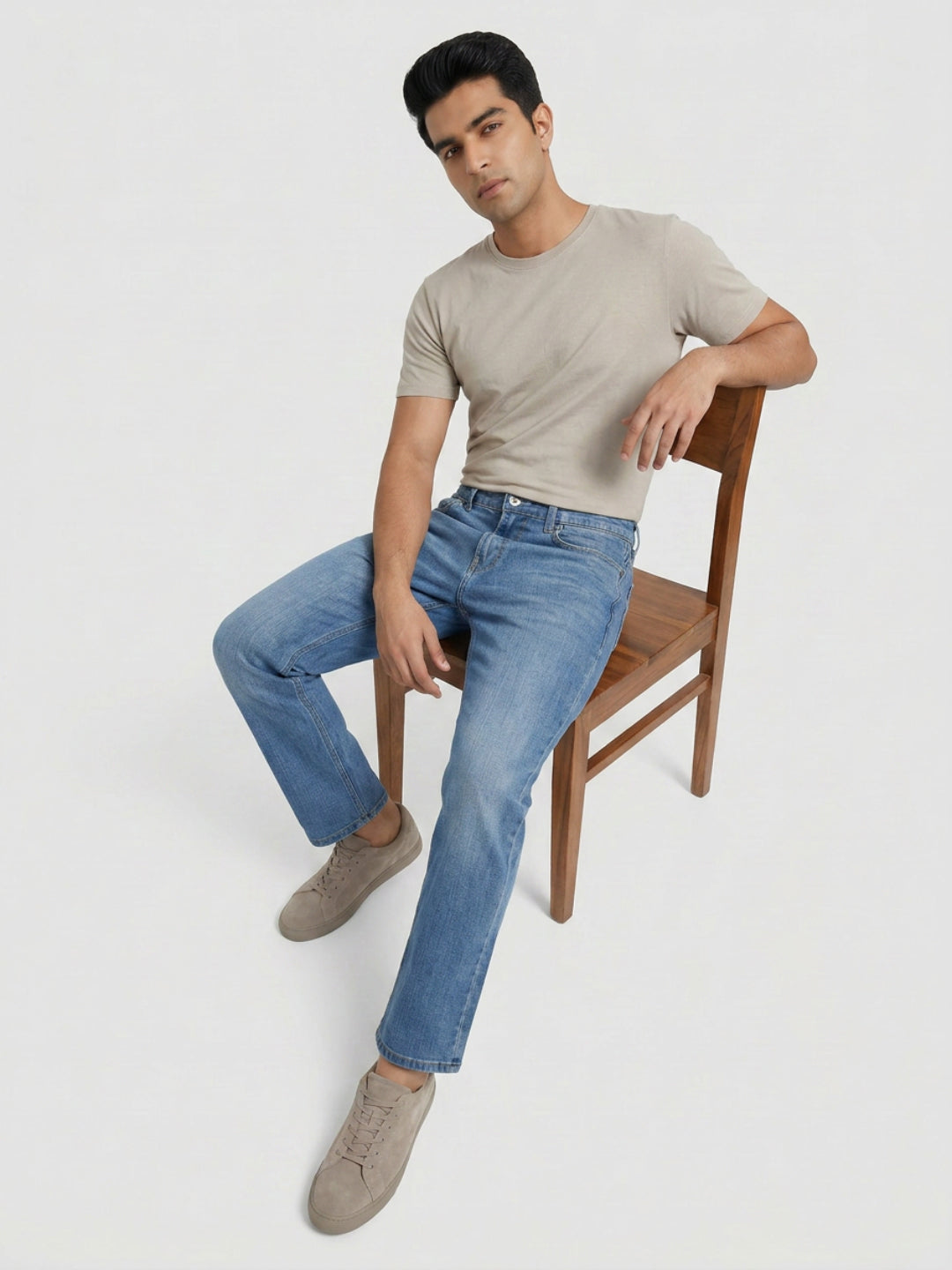 Men Chico Jeans Relaxed Fit Light Blue Mid Rise