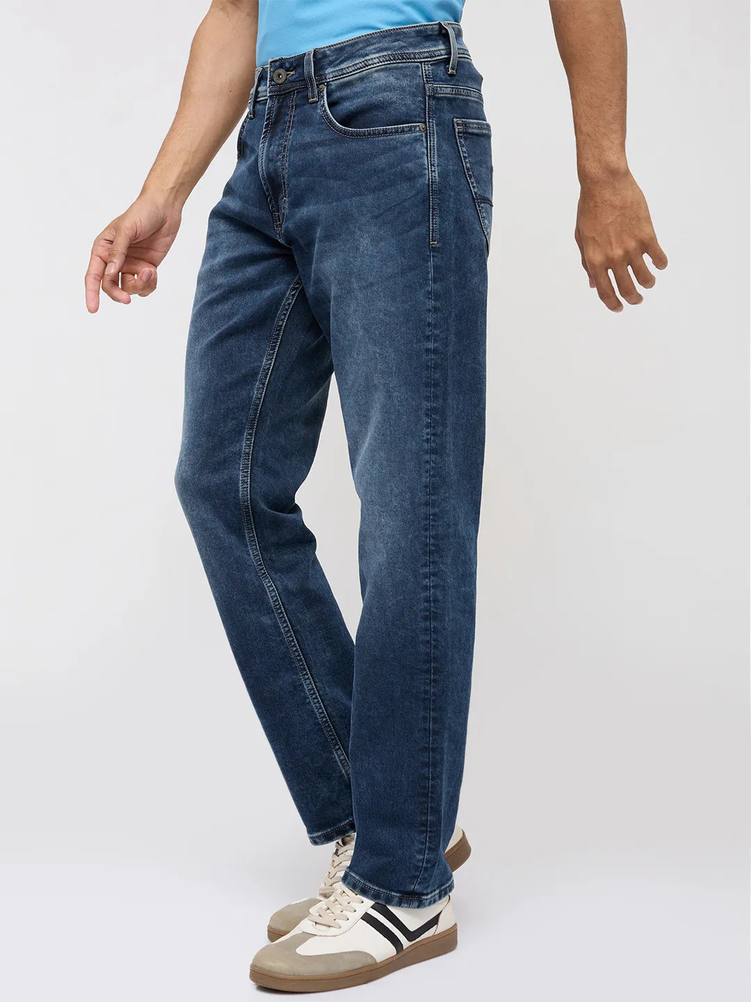 Men Chico Jeans Relaxed Fit Dark Blue Mid Rise
