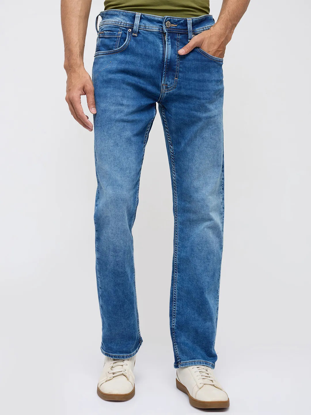 Men Chico Jeans Relaxed Fit Mid Blue Mid Rise