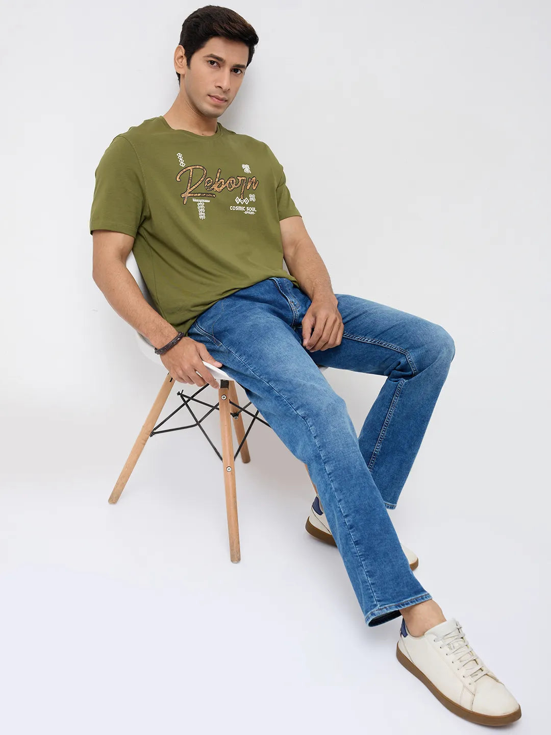Men Chico Jeans Relaxed Fit Mid Blue Mid Rise
