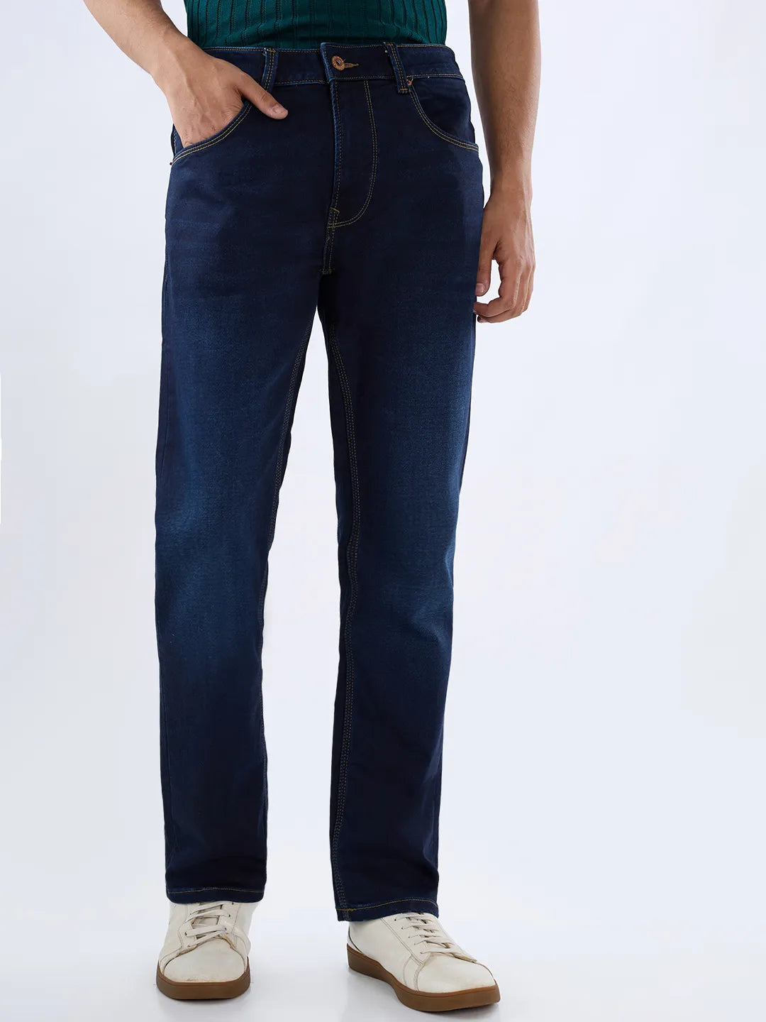 Men Chico Jeans Relaxed Fit Dark Blue Mid Rise