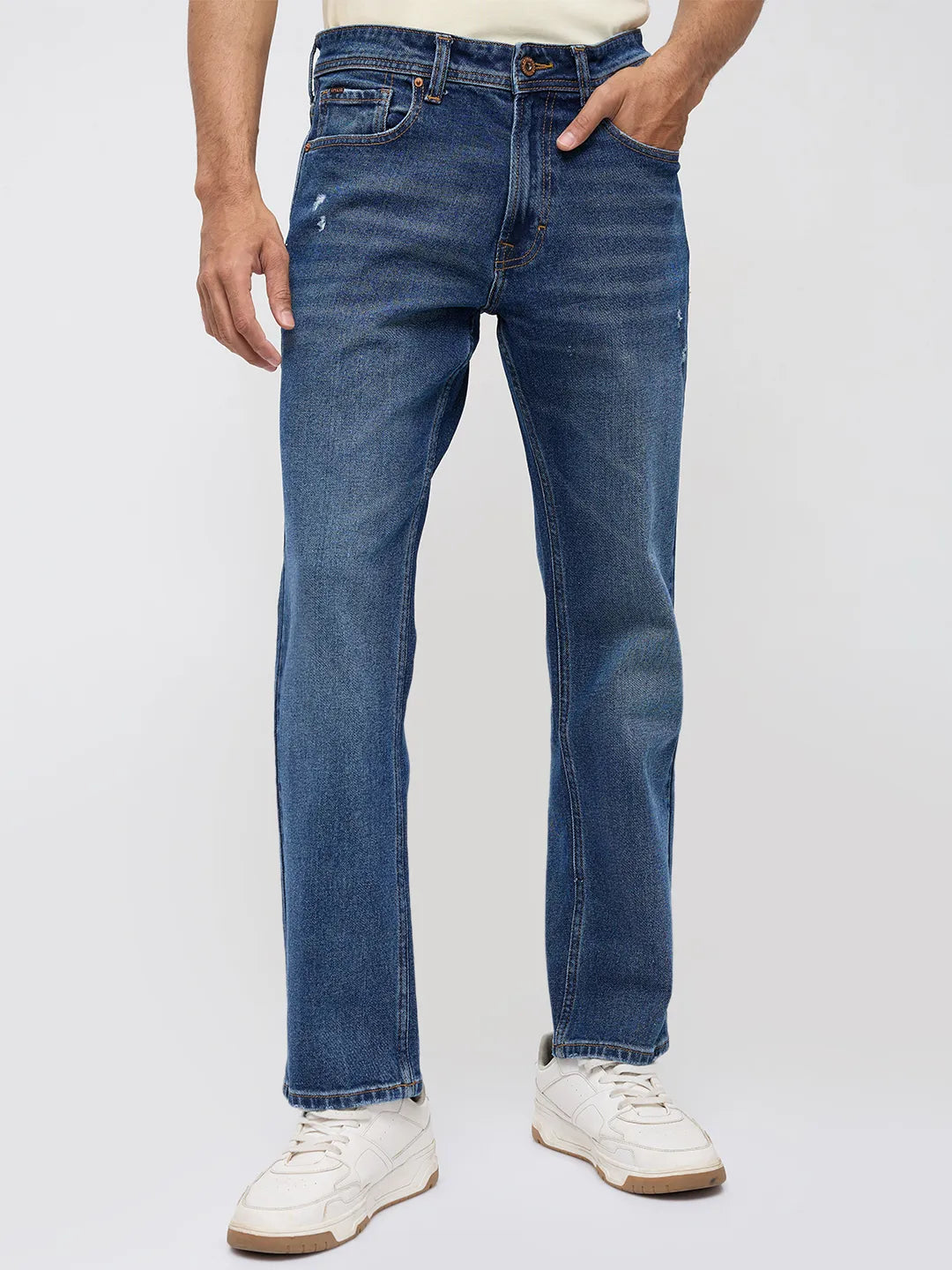 Men Chico Jeans Relaxed Fit Mid Blue Mid Rise
