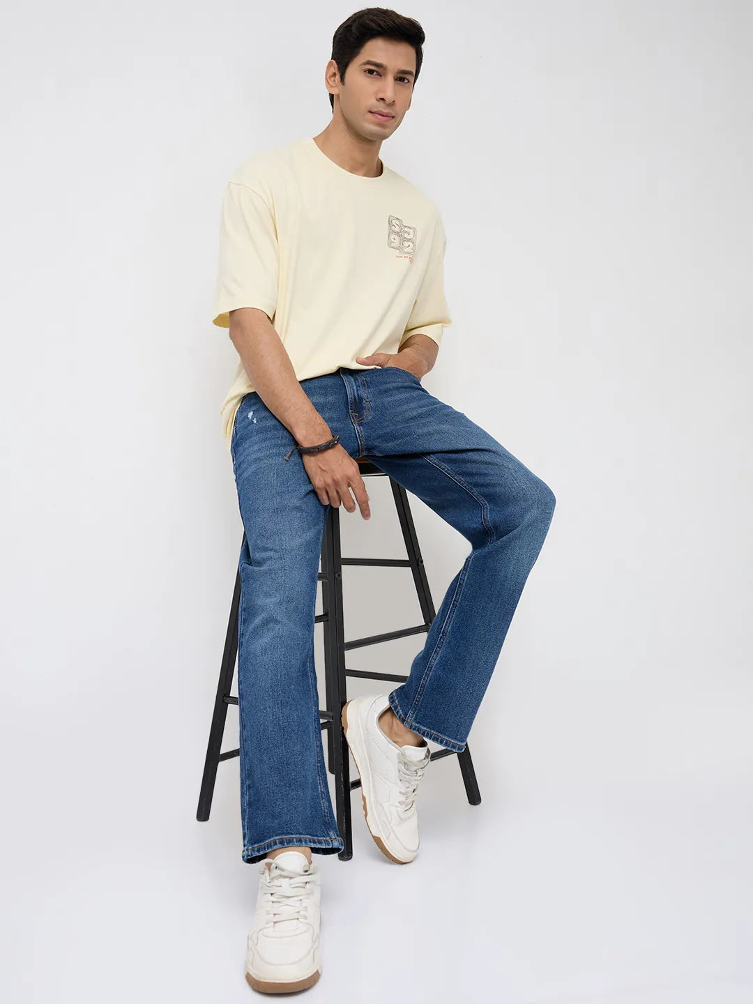 Men Chico Jeans Relaxed Fit Mid Blue Mid Rise