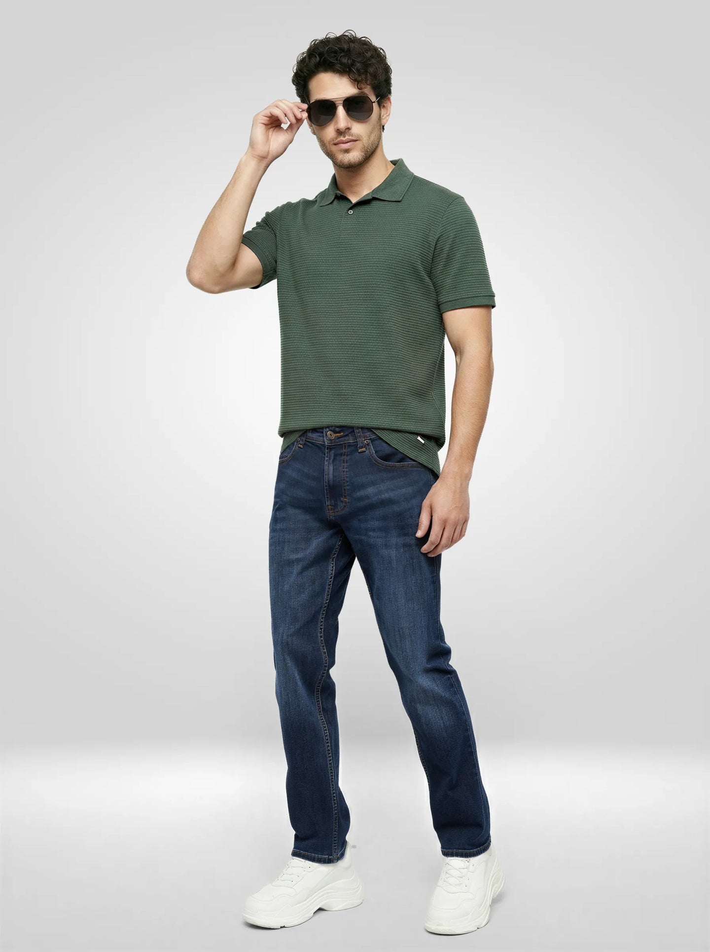 Men Chico Jeans Relaxed Fit Vintage Blue Mid Rise