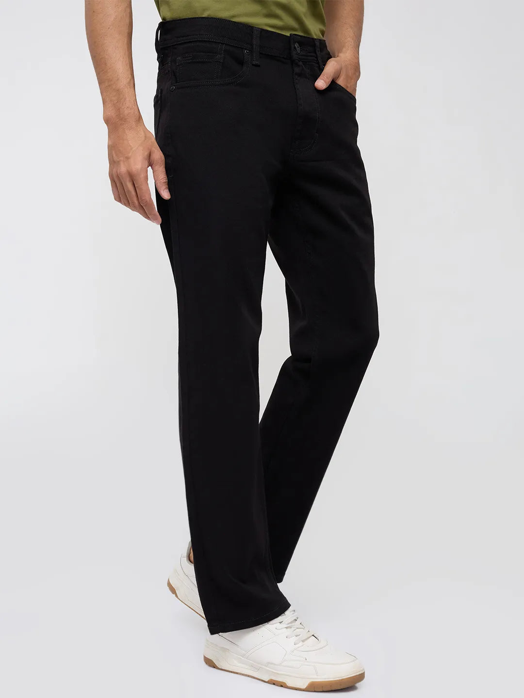 Men Chico Jeans Relaxed Fit Black Mid Rise