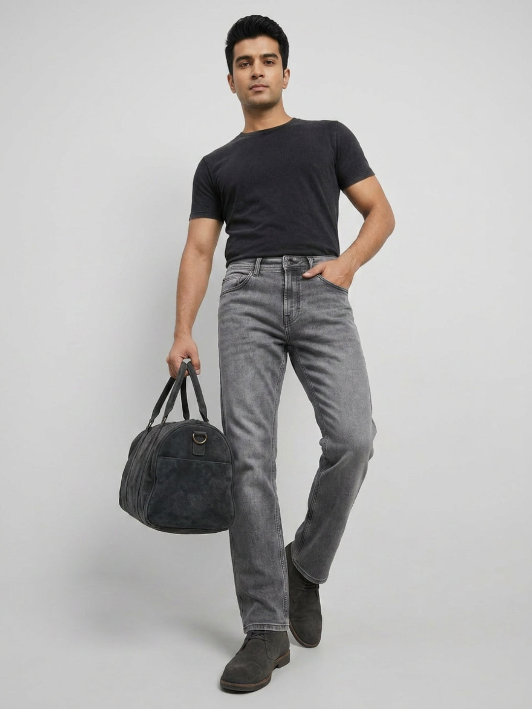 Men Chico Jeans Relaxed Fit Black Mid Rise