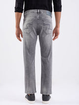 Men Jeans Relaxed Fit Grey Mid Rise