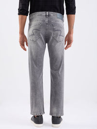 Men Jeans Relaxed Fit Grey Mid Rise