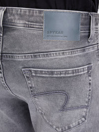 Men Jeans Relaxed Fit Grey Mid Rise