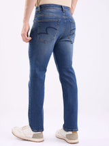 Men Jeans Relaxed Fit Blue Mid Rise