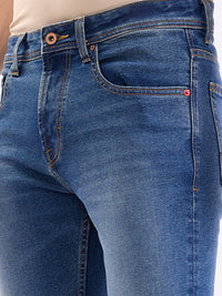 Men Jeans Relaxed Fit Blue Mid Rise