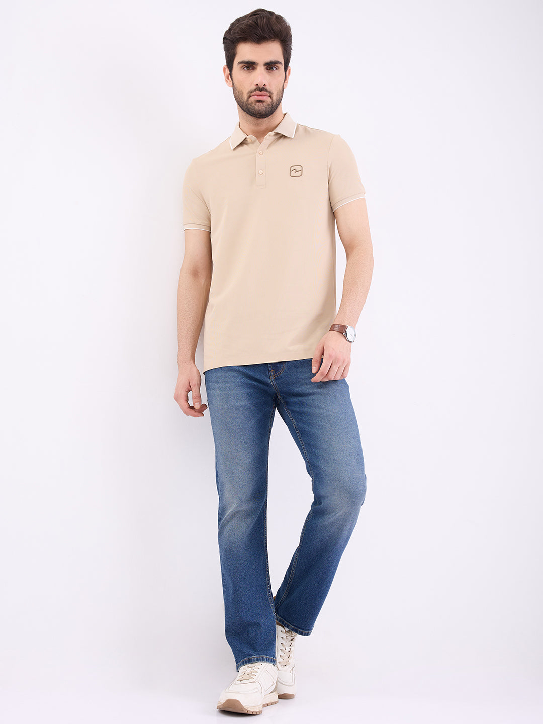 Spykar Vintage Blue Mid Rise Comfort Fit Casual Jeans For Men