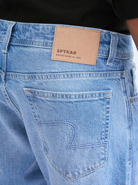 Men Jeans Relaxed Fit Light Blue Mid Rise