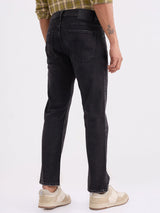 Men Jeans Relaxed Fit Black Mid Rise