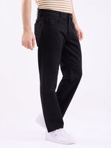 Men Jeans Relaxed Fit Black Mid Rise