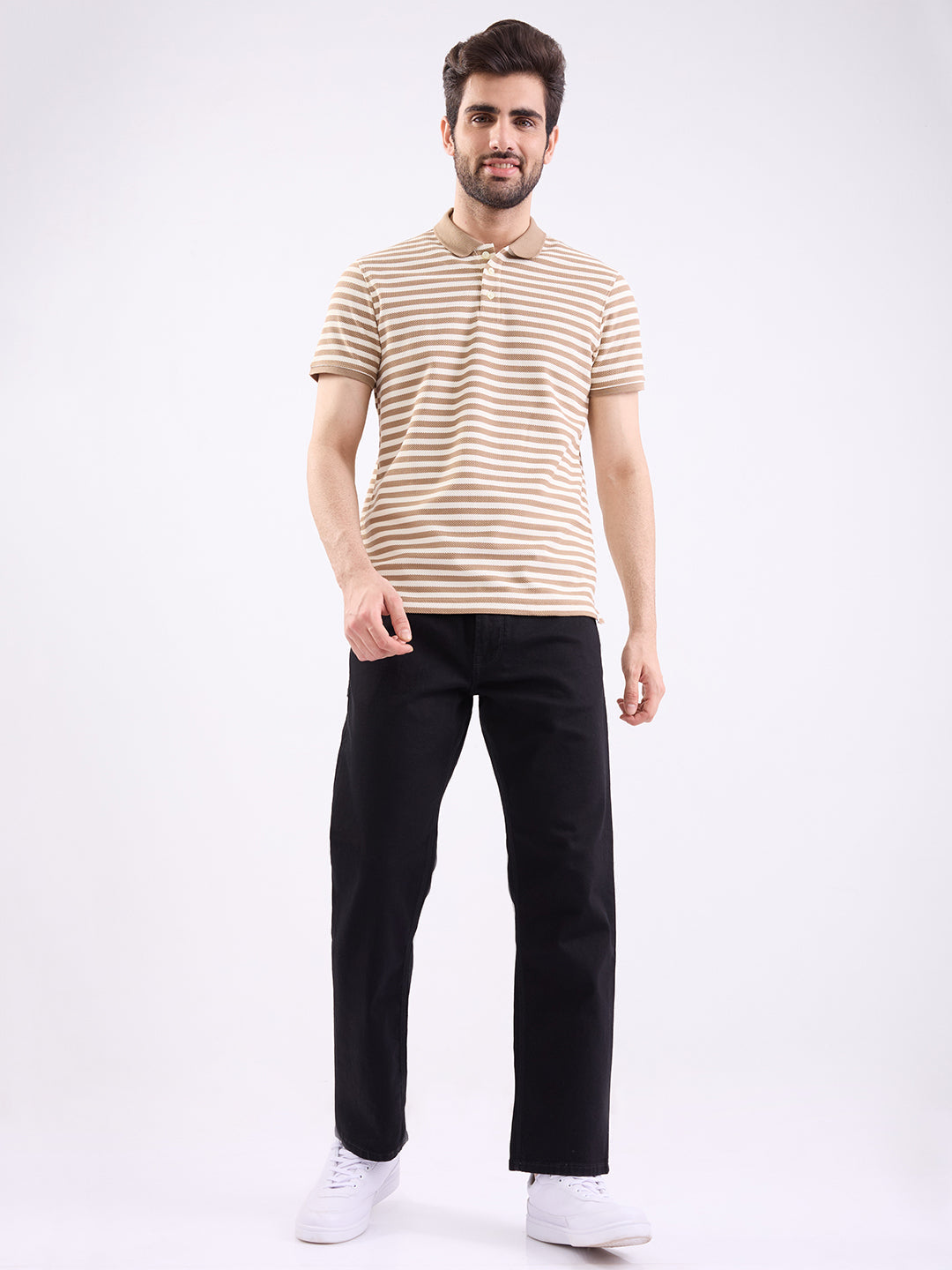 Spykar Black Mid Rise Comfort Fit Casual Jeans For Men