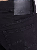 Men Jeans Relaxed Fit Black Mid Rise