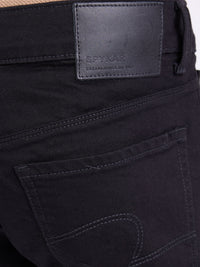 Men Jeans Relaxed Fit Black Mid Rise