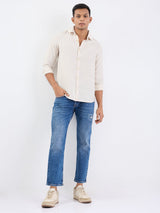 Men Jeans Relaxed Fit Blue Mid Rise
