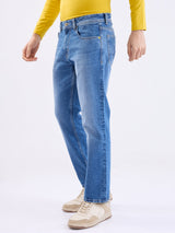 Men Jeans Relaxed Fit Blue Mid Rise