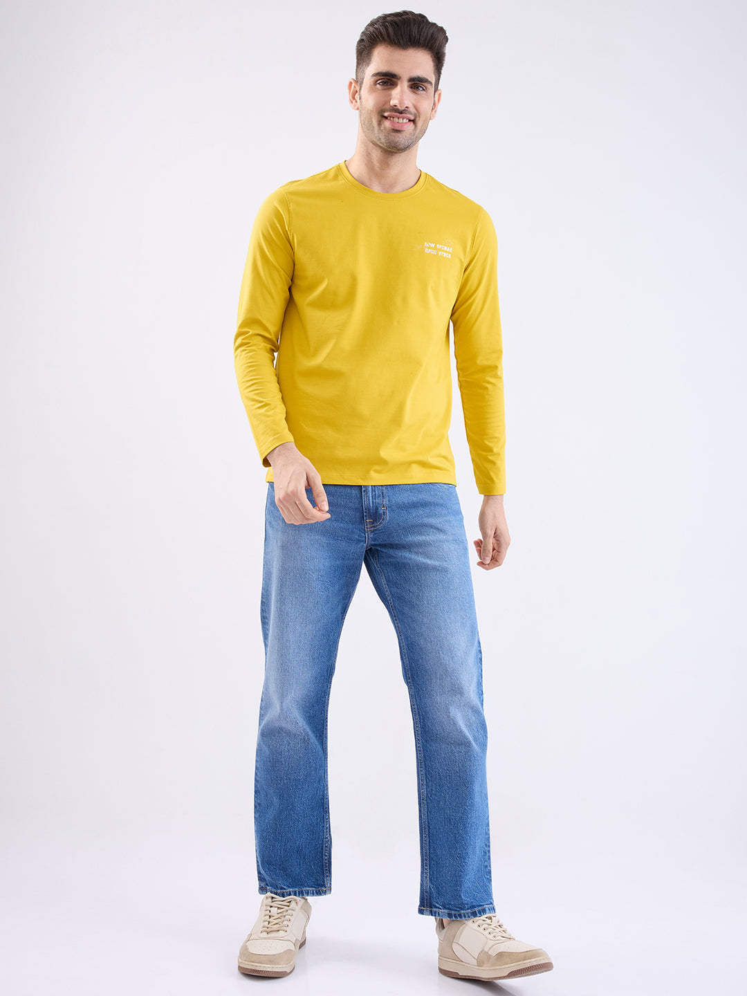 Spykar Mid Blue Mid Rise Comfort Fit Casual Jeans For Men