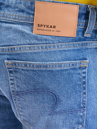 Men Jeans Relaxed Fit Blue Mid Rise