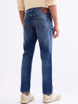 Men Jeans Relaxed Fit Blue Mid Rise