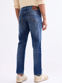 Men Jeans Relaxed Fit Blue Mid Rise
