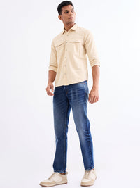 Men Jeans Relaxed Fit Blue Mid Rise