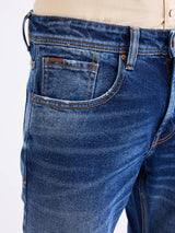 Men Jeans Relaxed Fit Blue Mid Rise