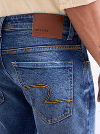 Men Jeans Relaxed Fit Blue Mid Rise